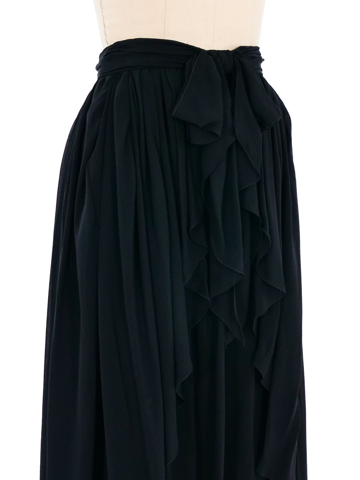 Chanel Ruffle Silk Chiffon Skirt