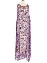 Chanel Sheer Overlay Floral Dress Ensemble Suit arcadeshops.com