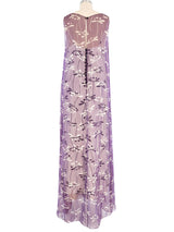 Chanel Sheer Overlay Floral Dress Ensemble Suit arcadeshops.com