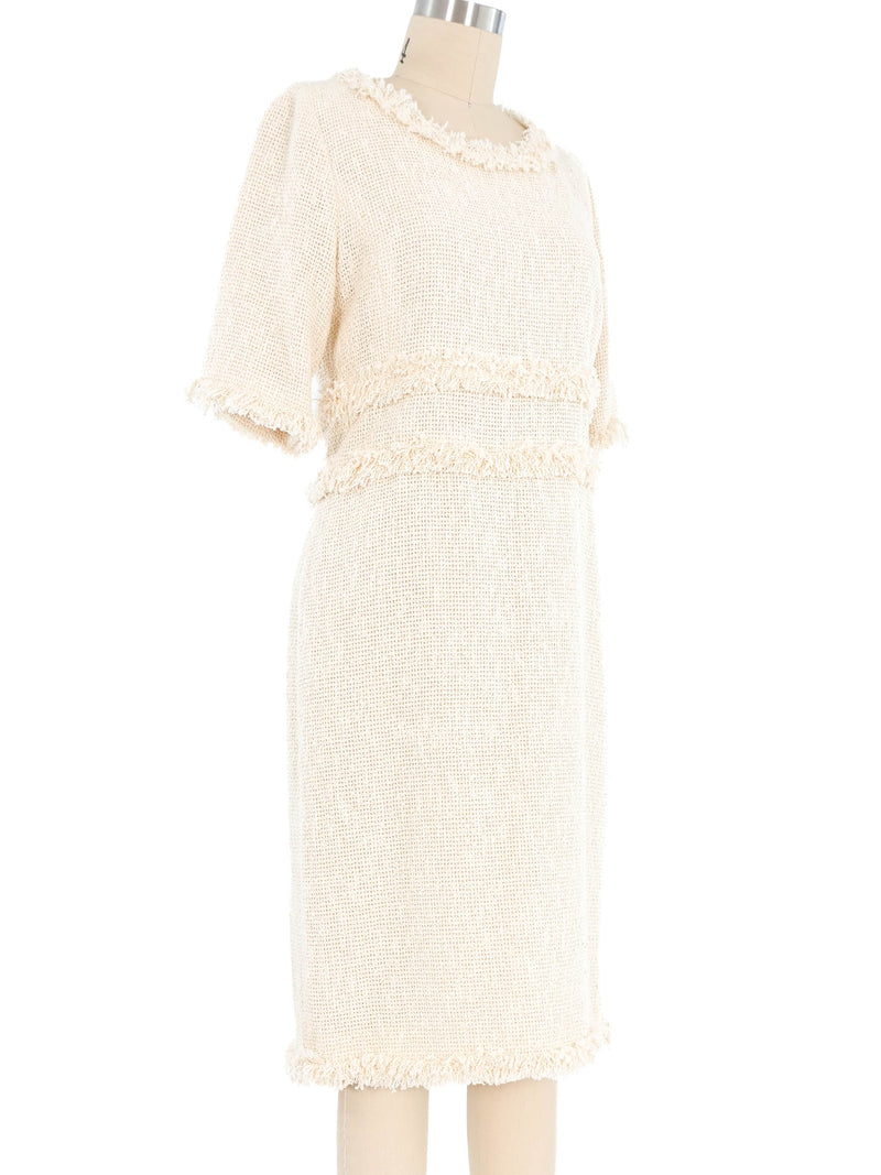 Chanel Cream Tweed Dress Dress arcadeshops.com