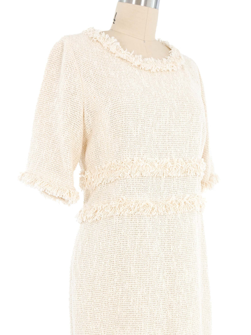 Chanel Cream Tweed Dress Dress arcadeshops.com