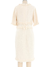 Chanel Cream Tweed Dress Dress arcadeshops.com