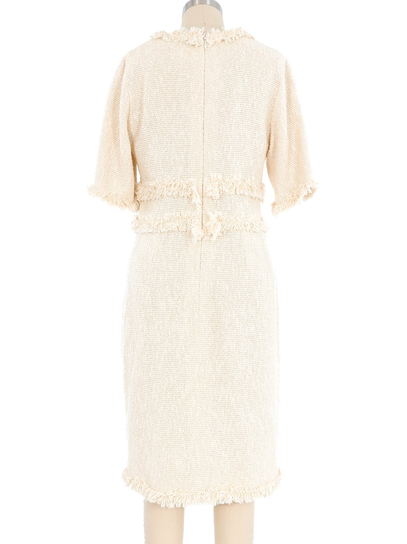 Chanel Cream Tweed Dress Dress arcadeshops.com