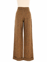 Bottega Veneta Tweed Wide Leg Trousers Bottom arcadeshops.com