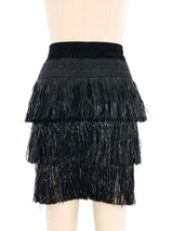 Yves Saint Laurent Raffia Fringe Skirt Bottom arcadeshops.com