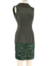 Valentino Cowl Back Embellished Shift Dress Dress arcadeshops.com