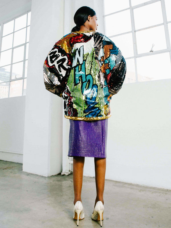 2019 Celine x Christian Marclay Cartoon Graphic Jacket