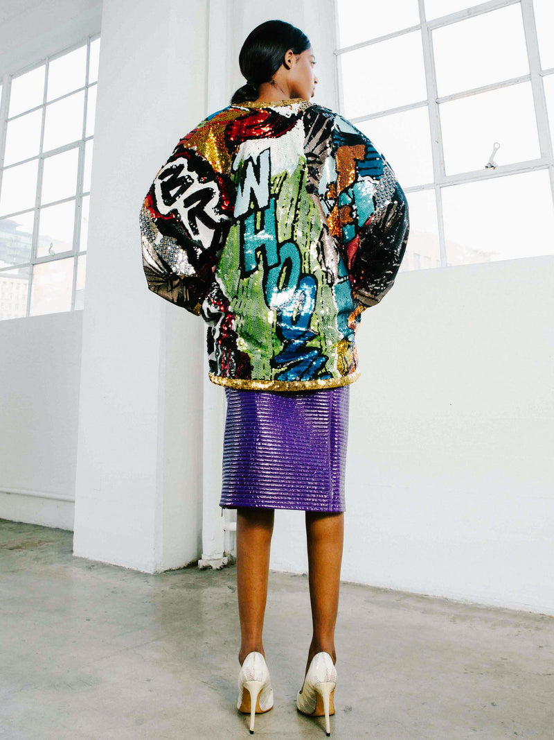 2019 Celine x Christian Marclay Cartoon Graphic Jacket