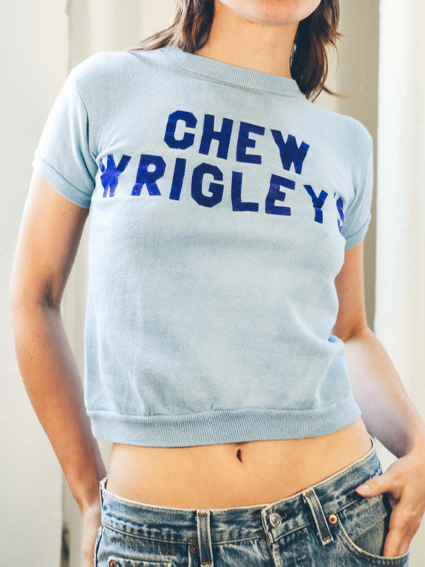 Wrigley's Flocked Short Sleeve Sweatshirt T-Shirt arcadeshops.com