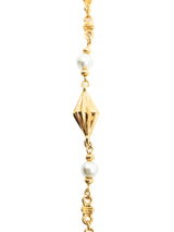 St John Goldtone Pearl Bead Necklace Jewelry arcadeshops.com