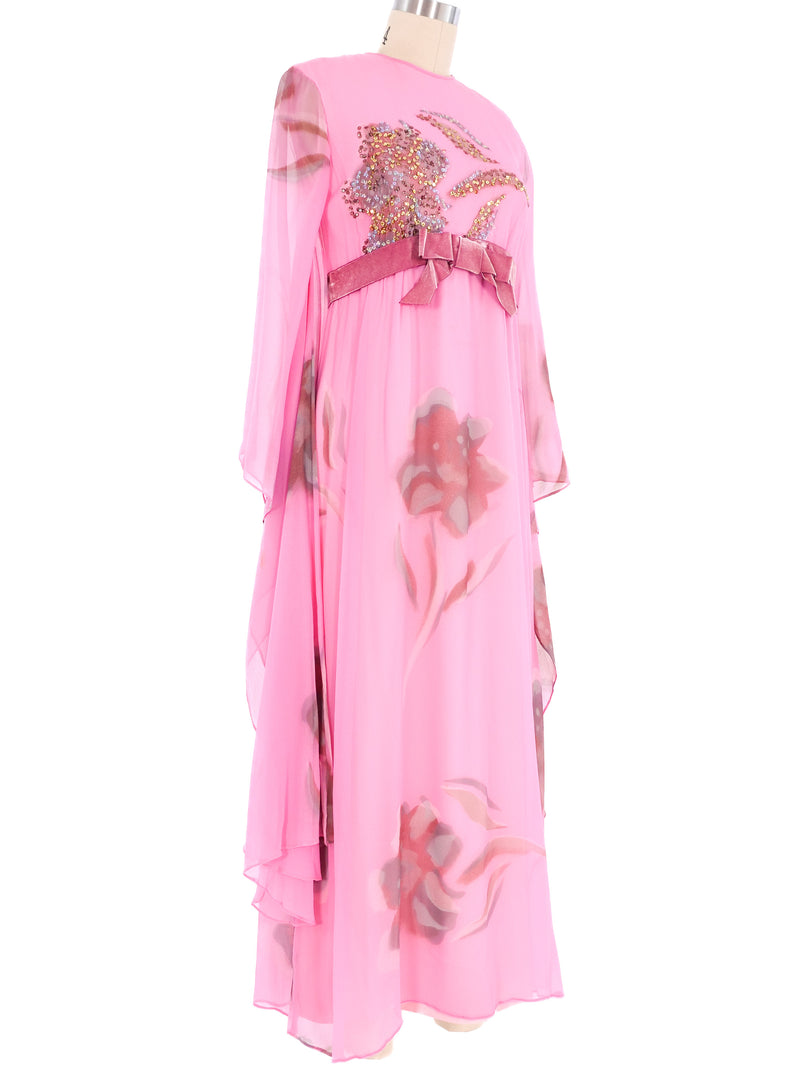Emma Domb Hand Painted Kimono Sleeve Dress Dress arcadeshops.com