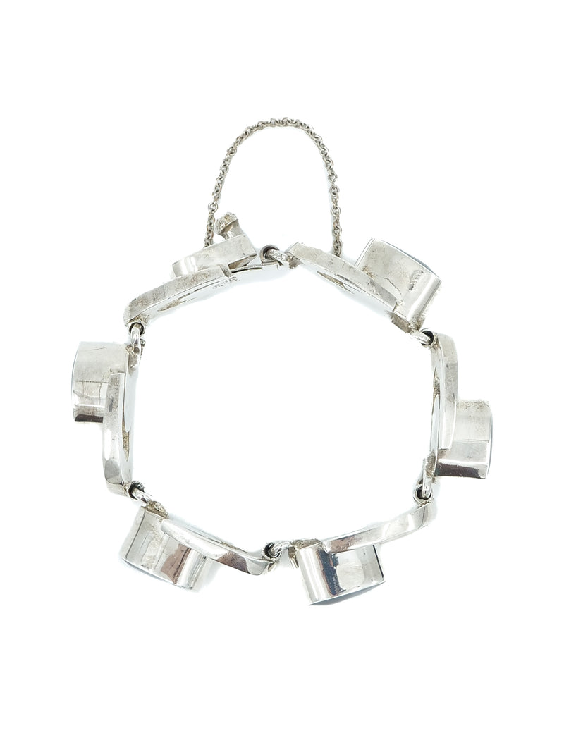 Mexican Sterling Onyx Link Bracelet Jewelry arcadeshops.com