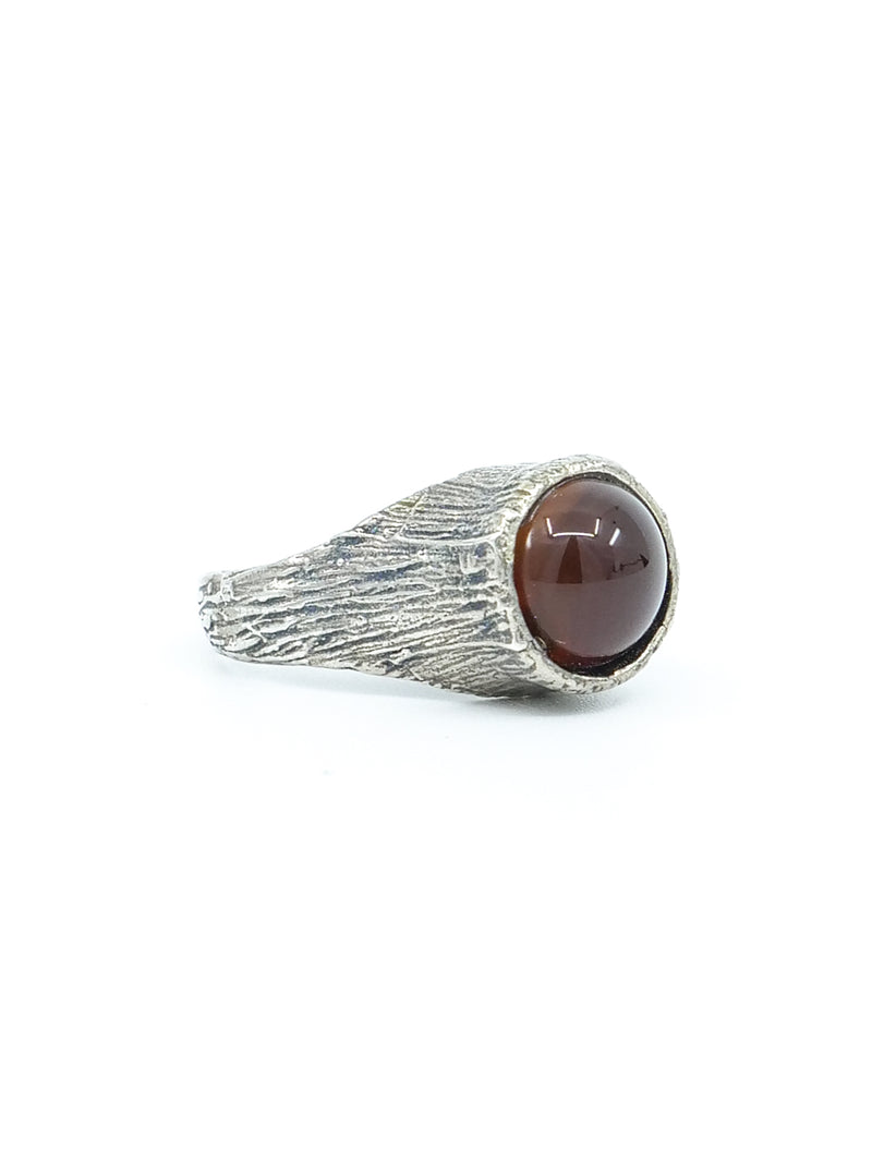 Brutalist Carnelian Stone Ring Jewelry arcadeshops.com