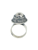 Brutalist Silver Dome Ring Jewelry arcadeshops.com