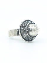 Brutalist Silver Dome Ring Jewelry arcadeshops.com