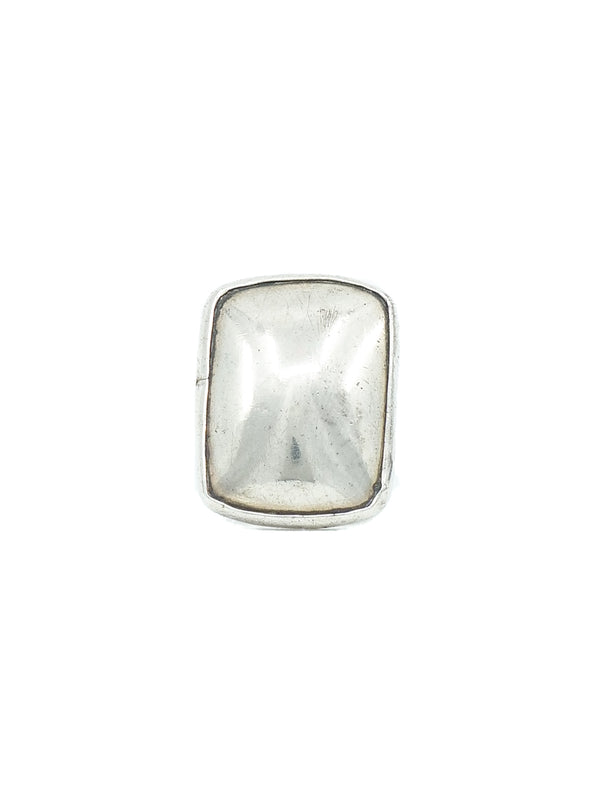 Modernist Sterling Oversized Rectangle Ring Jewelry arcadeshops.com