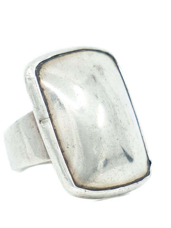 Modernist Sterling Oversized Rectangle Ring Jewelry arcadeshops.com