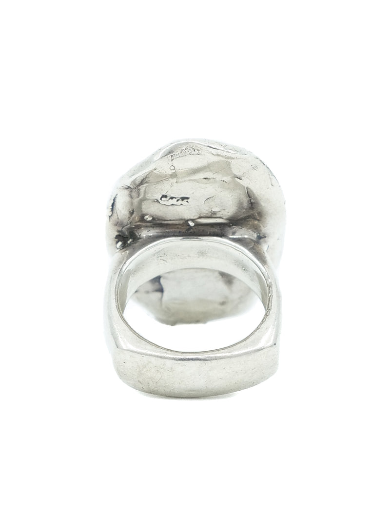 Modernist Oversized Sterling Oval Ring Jewelry arcadeshops.com