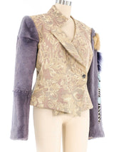 2001 Christian Lacroix Fur Trimmed Brocade Jacket Jacket arcadeshops.com