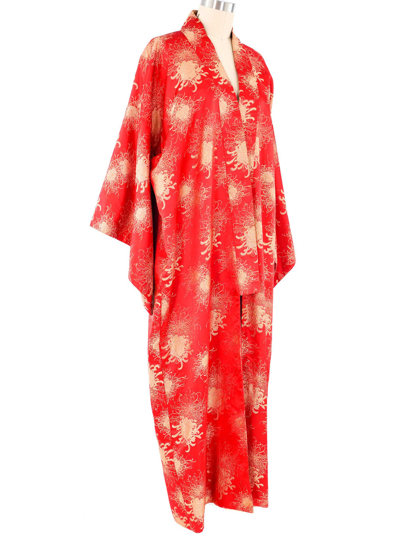 Red Metallic Embroidered Kimono Jacket arcadeshops.com