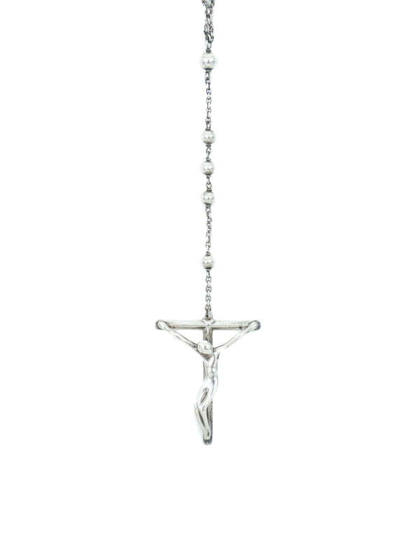 Elsa Peretti Tiffany Sterling Silver Rosary Necklace Jewelry arcadeshops.com