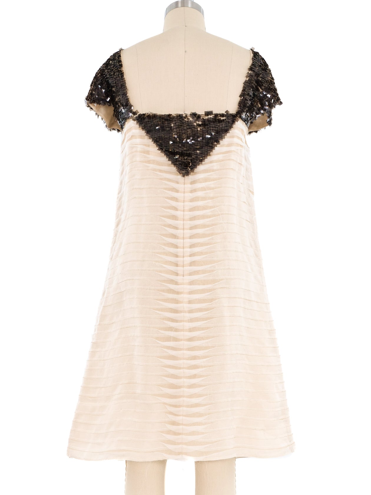 open lace back dress 2012 Chanel Layered Silk Dress