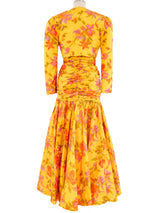 Bruce Oldfield Floral Taffeta Gown and Bolero Jacket Ensemble Suit arcadeshops.com