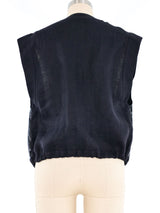 Snakeskin Drawstring Vest Jacket arcadeshops.com