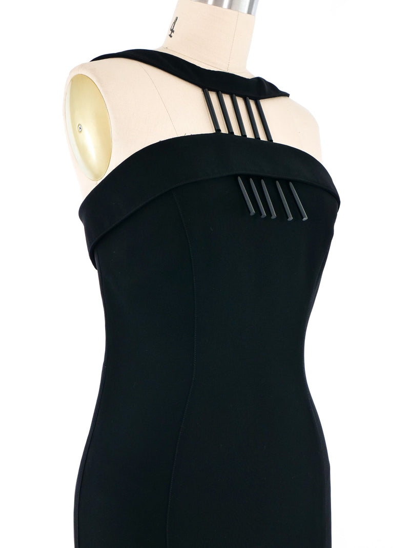 Thierry Mugler Acrylic Fringe Accent Dress Dress arcadeshops.com