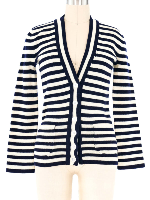 Yves Saint Laurent Striped Cardigan Jacket arcadeshops.com