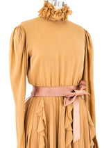 Bill Blass Ruffled Silk Dress Dress arcadeshops.com