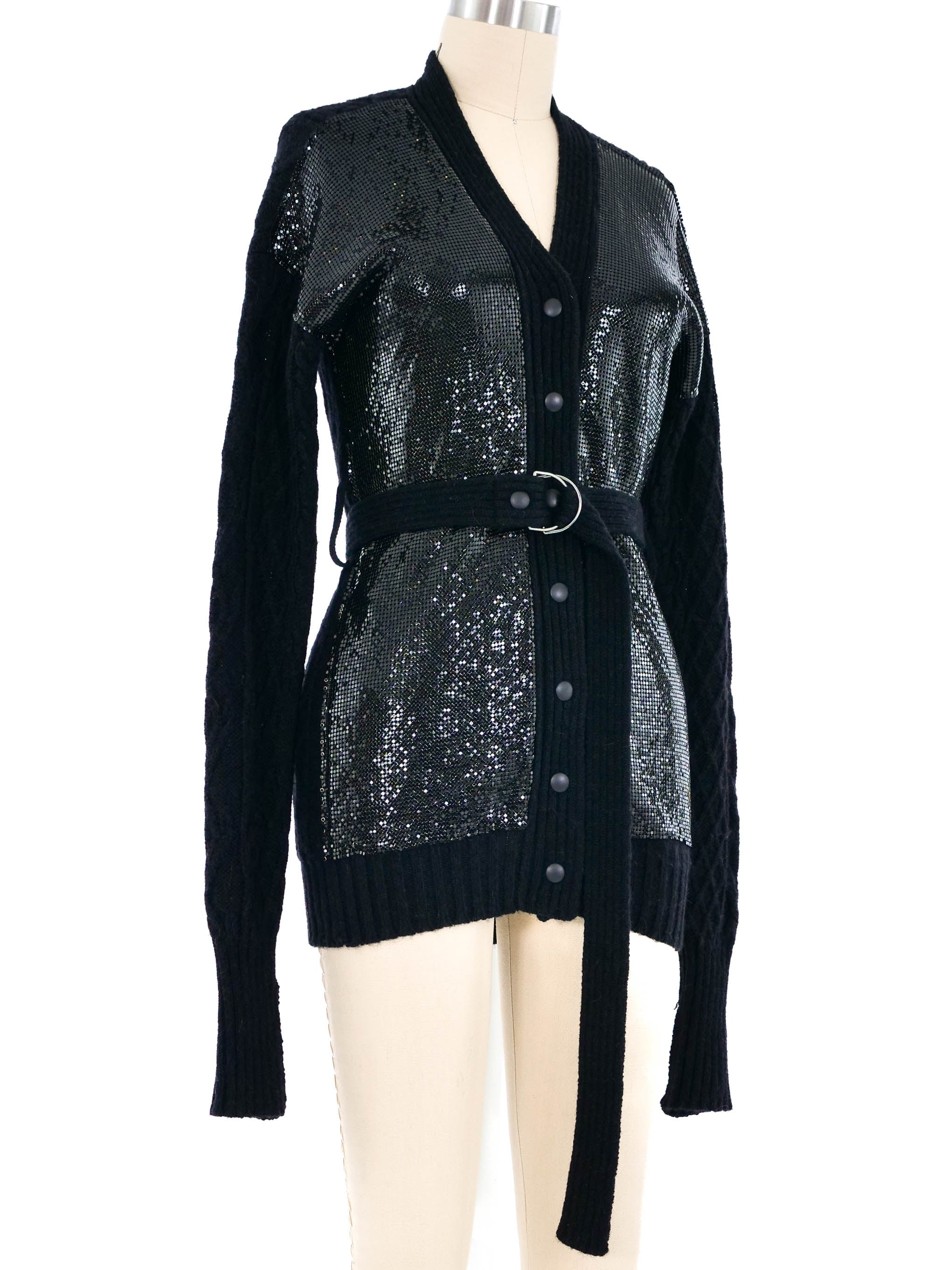 Jean Paul Gaultier Chainmail Panel Cardigan