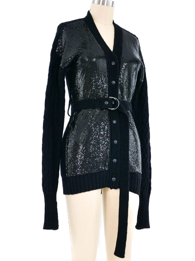 Jean Paul Gaultier Chainmail Panel Cardigan Jacket arcadeshops.com