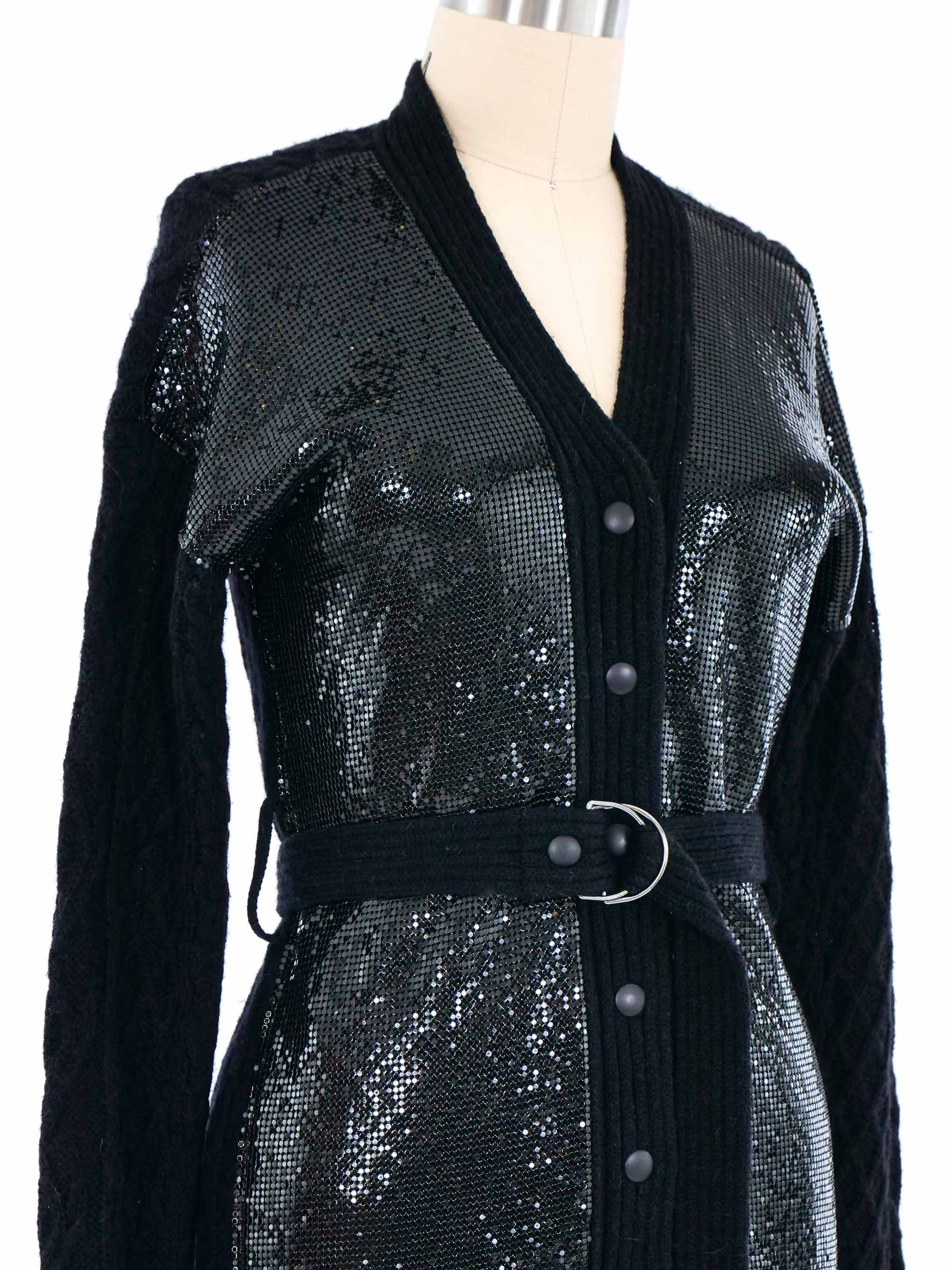 Jean Paul Gaultier Chainmail Panel Cardigan