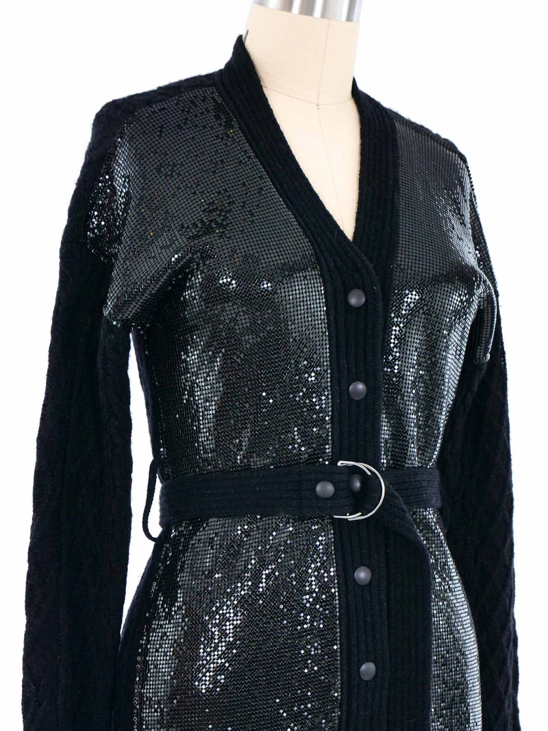 Jean Paul Gaultier Chainmail Panel Cardigan Jacket arcadeshops.com