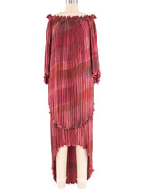 Off The Shoulder Rose Plisse Ensemble Suit arcadeshops.com