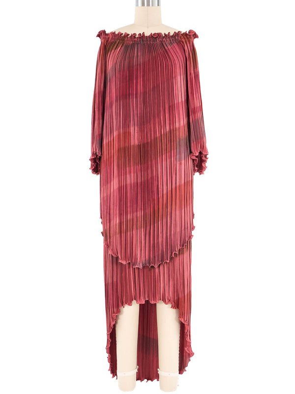 Off The Shoulder Rose Plisse Ensemble Suit arcadeshops.com