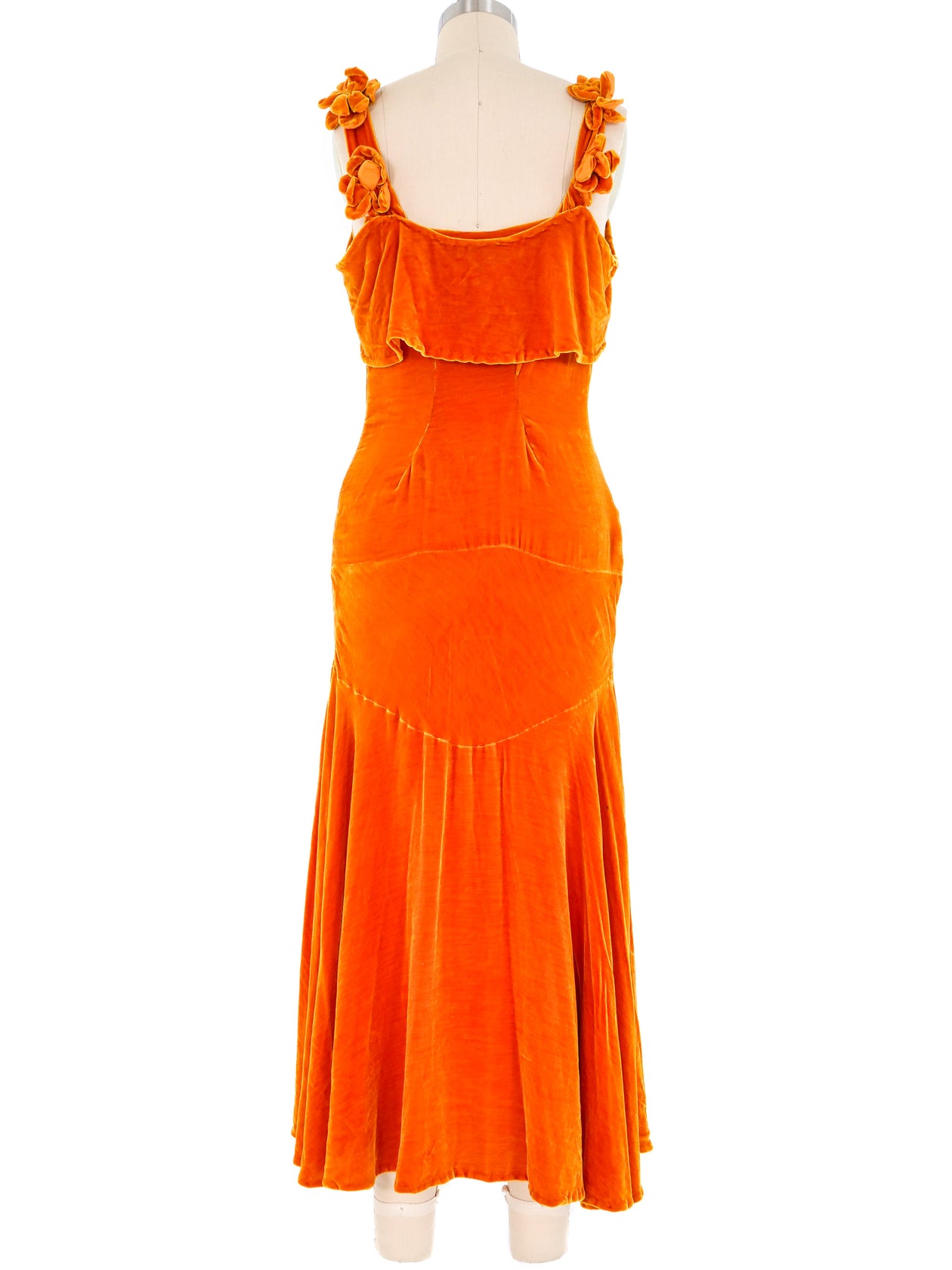 1930s Amber Velvet Dress 1930s Amber Velvet Dress