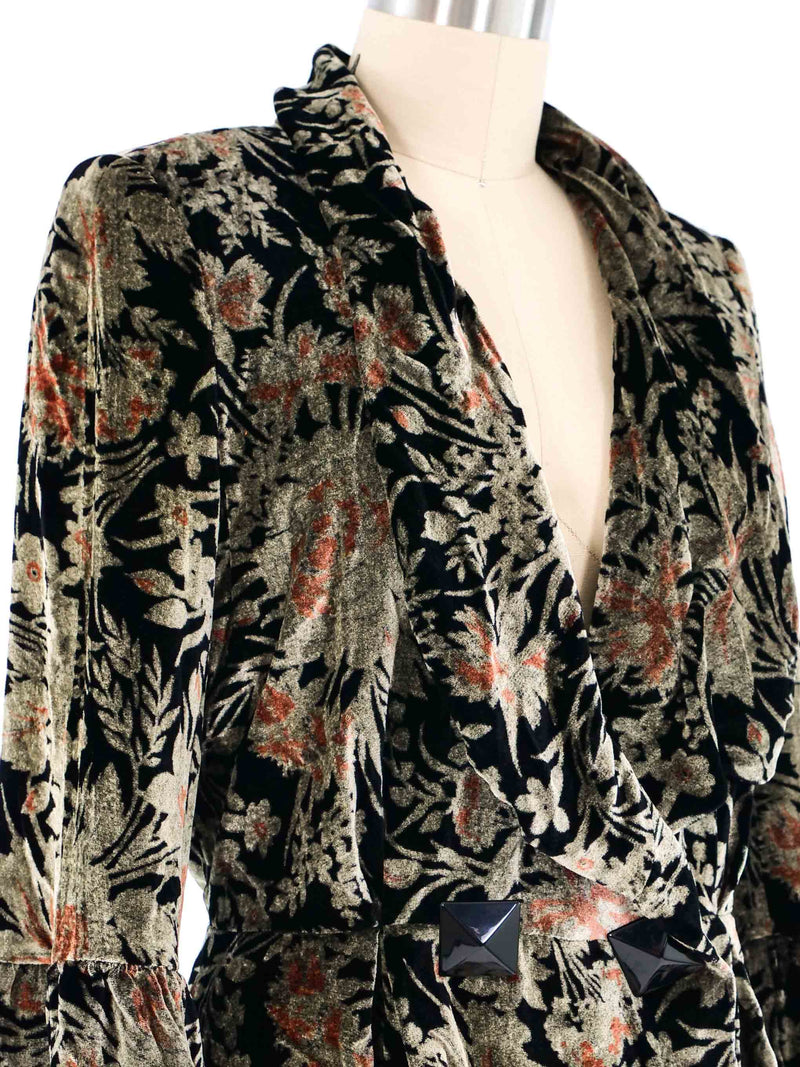 John Galliano Floral Velvet Jacket Jacket arcadeshops.com