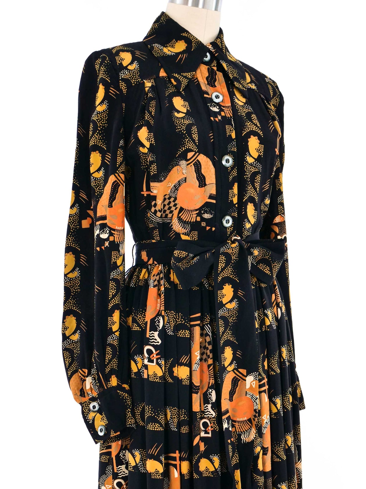 jean varon maxi dress Jean Varon Deco Printed Maxi Dress