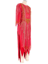 Zandra Rhodes Fully Embellished Silk Gown Dress arcadeshops.com