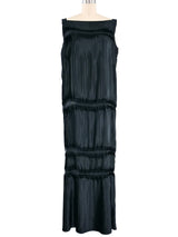 Gianfranco Ferre Pleated Tank Gown Dress arcadeshops.com