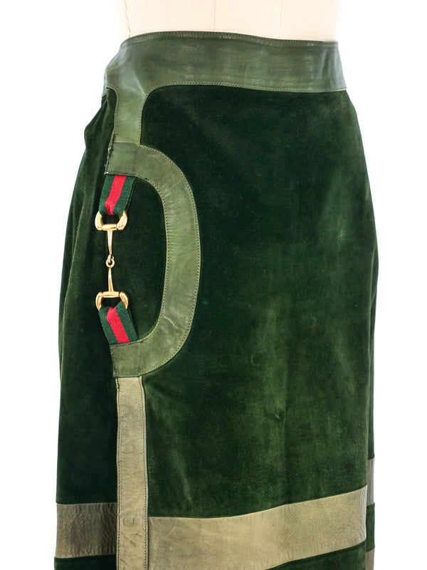 1970s Gucci Suede Skirt Bottom arcadeshops.com