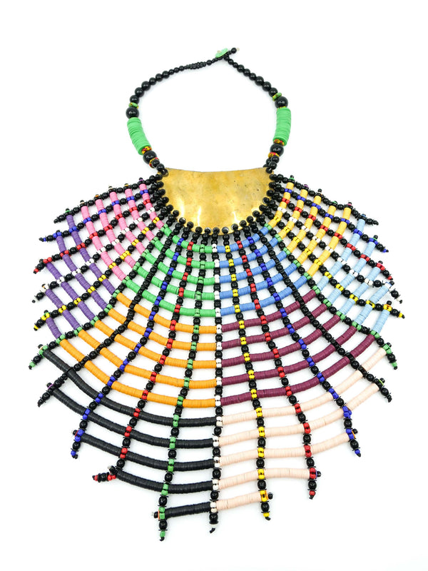 Recycled Plastic Bib Statement Necklace Jewelry arcadeshops.com