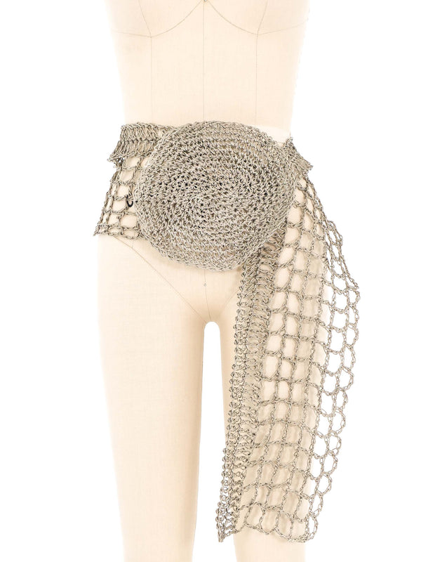 Oversize Metal Wire Crochet Belt Accessory arcadeshops.com