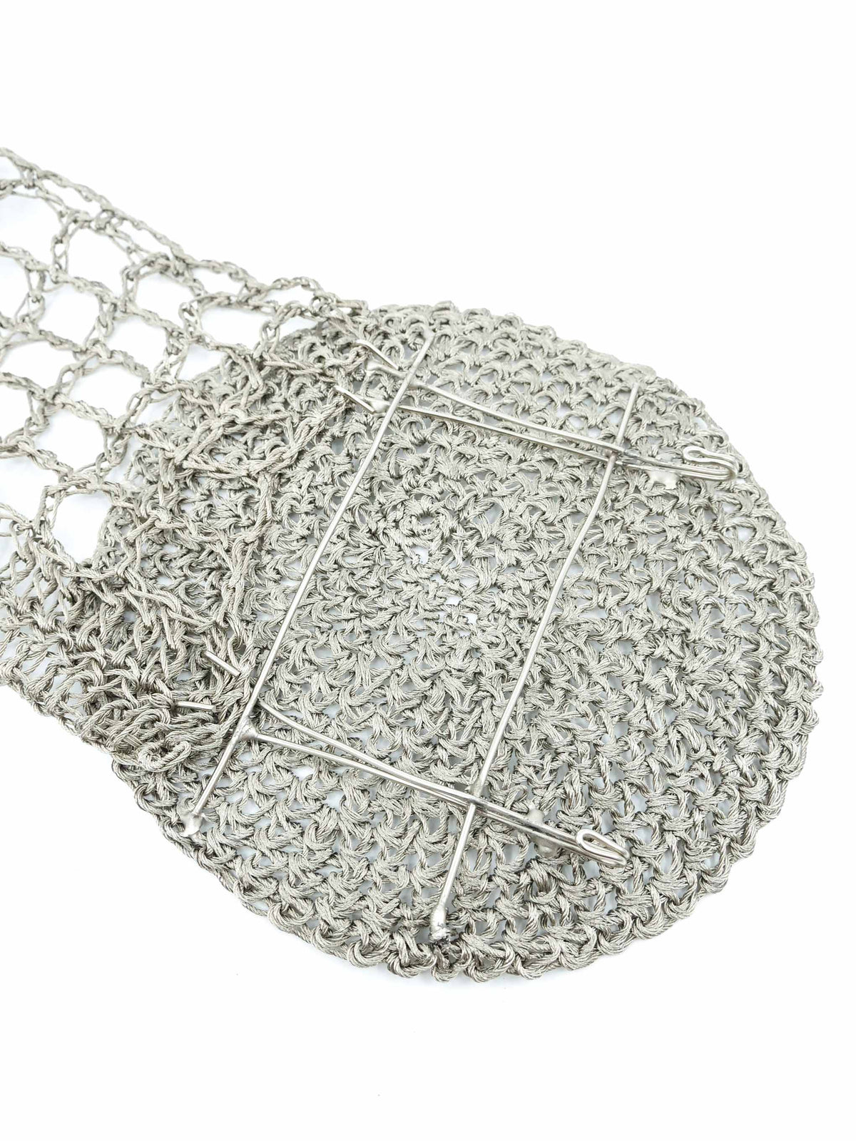 Oversize Metal Wire Crochet Belt display picture 2