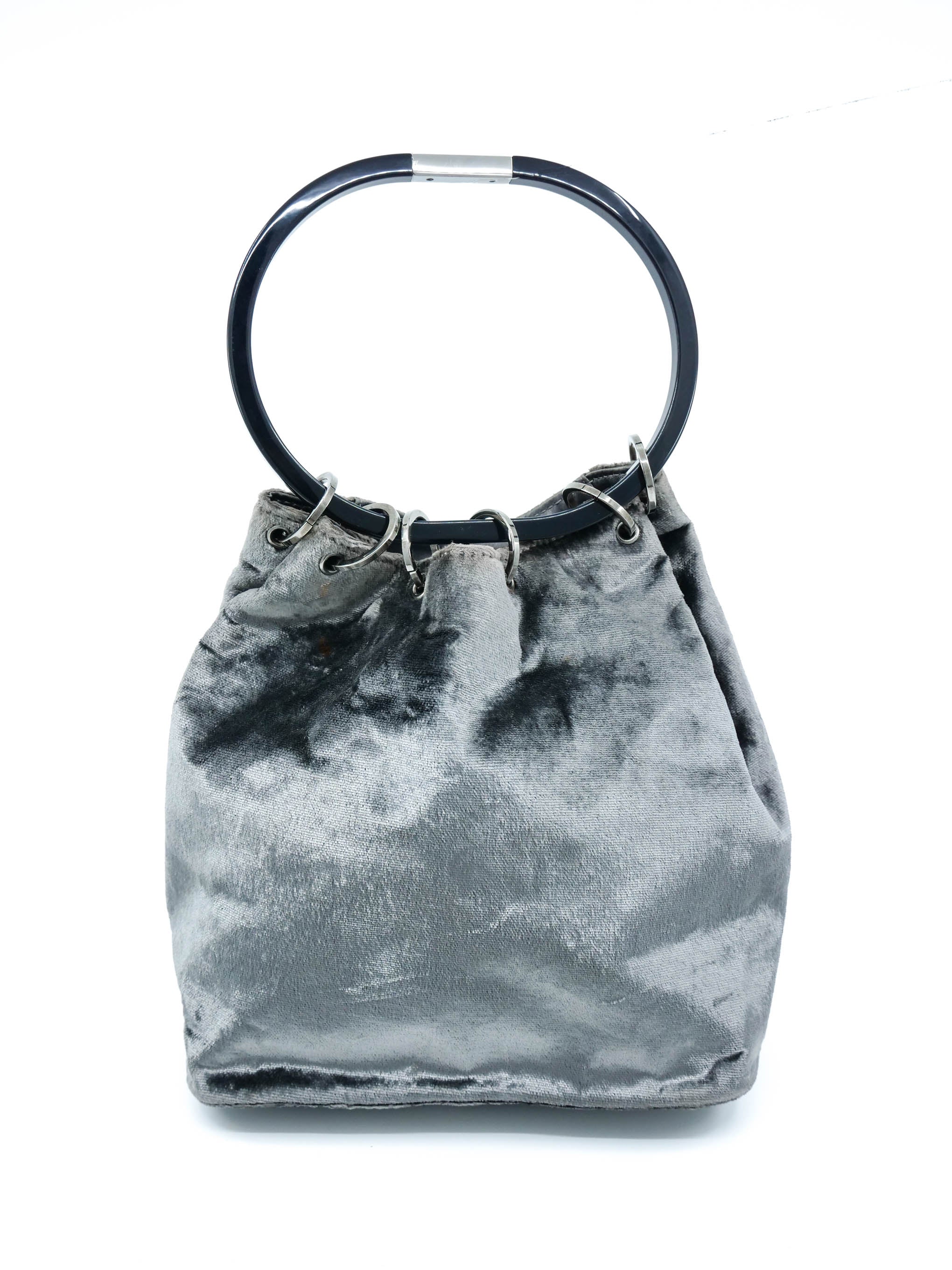 Silver ring handle discount bag