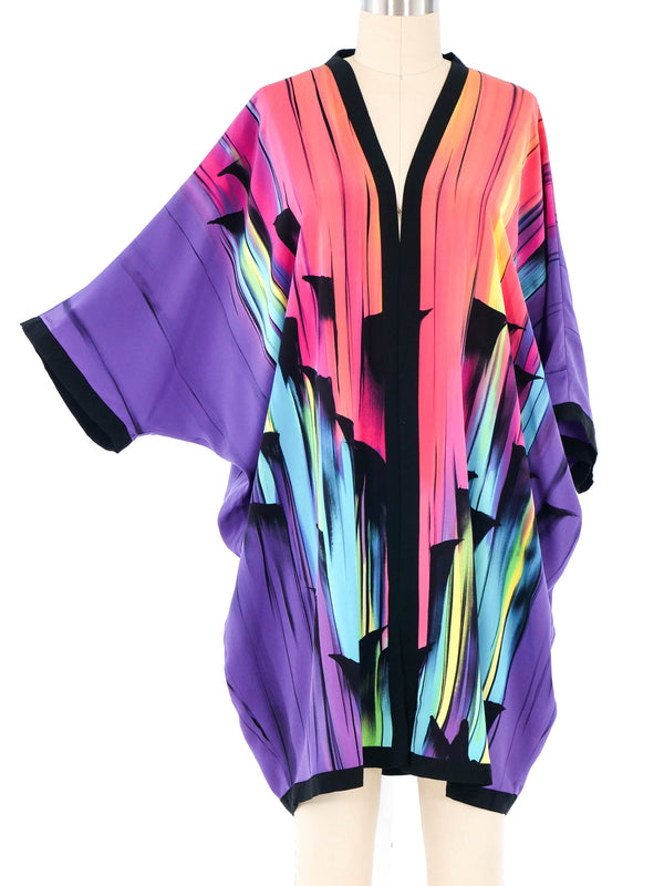 Yolanda Hand Painted Silk Robe Jacket arcadeshops.com