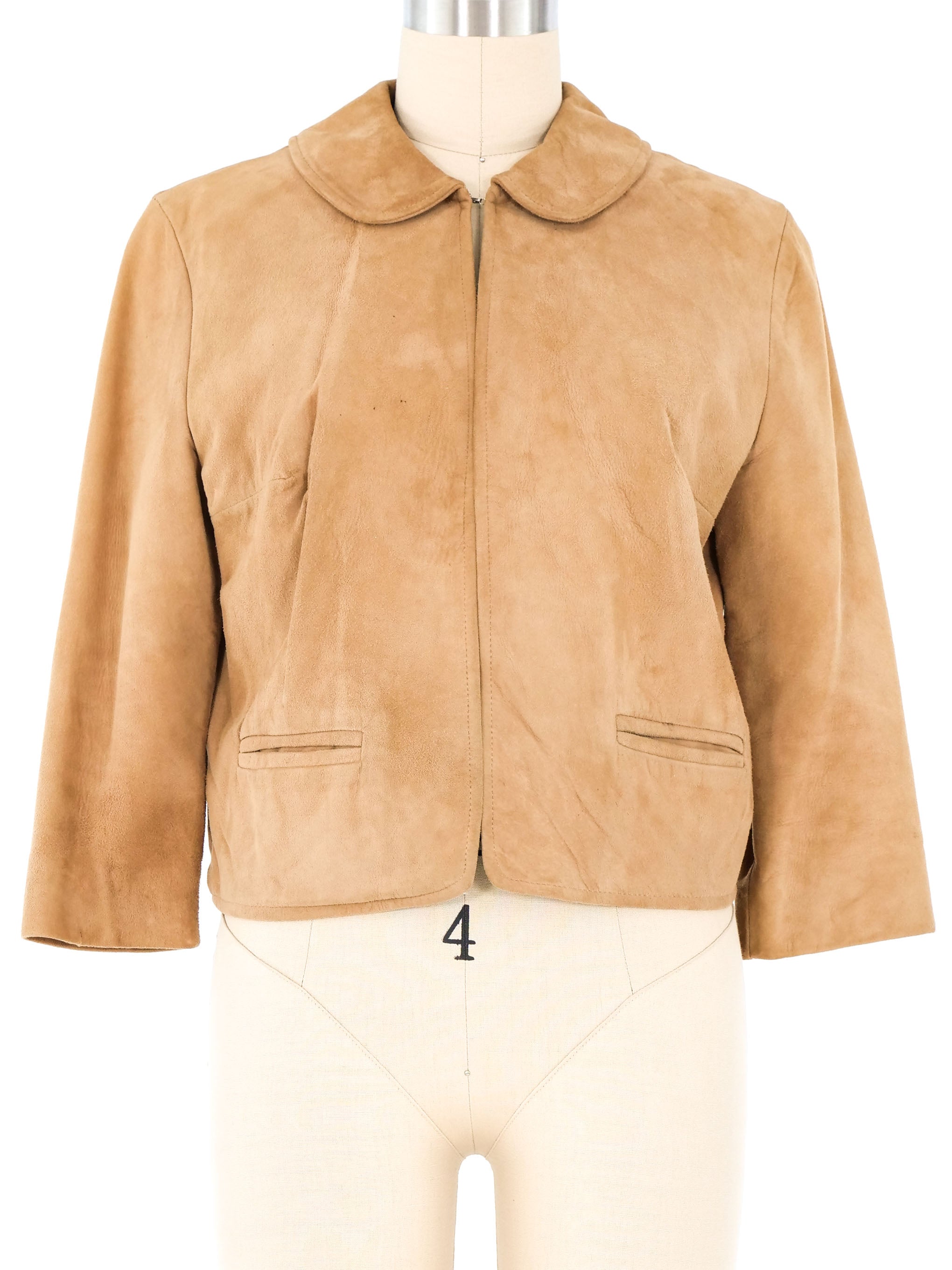 Cropped clearance suede jacket