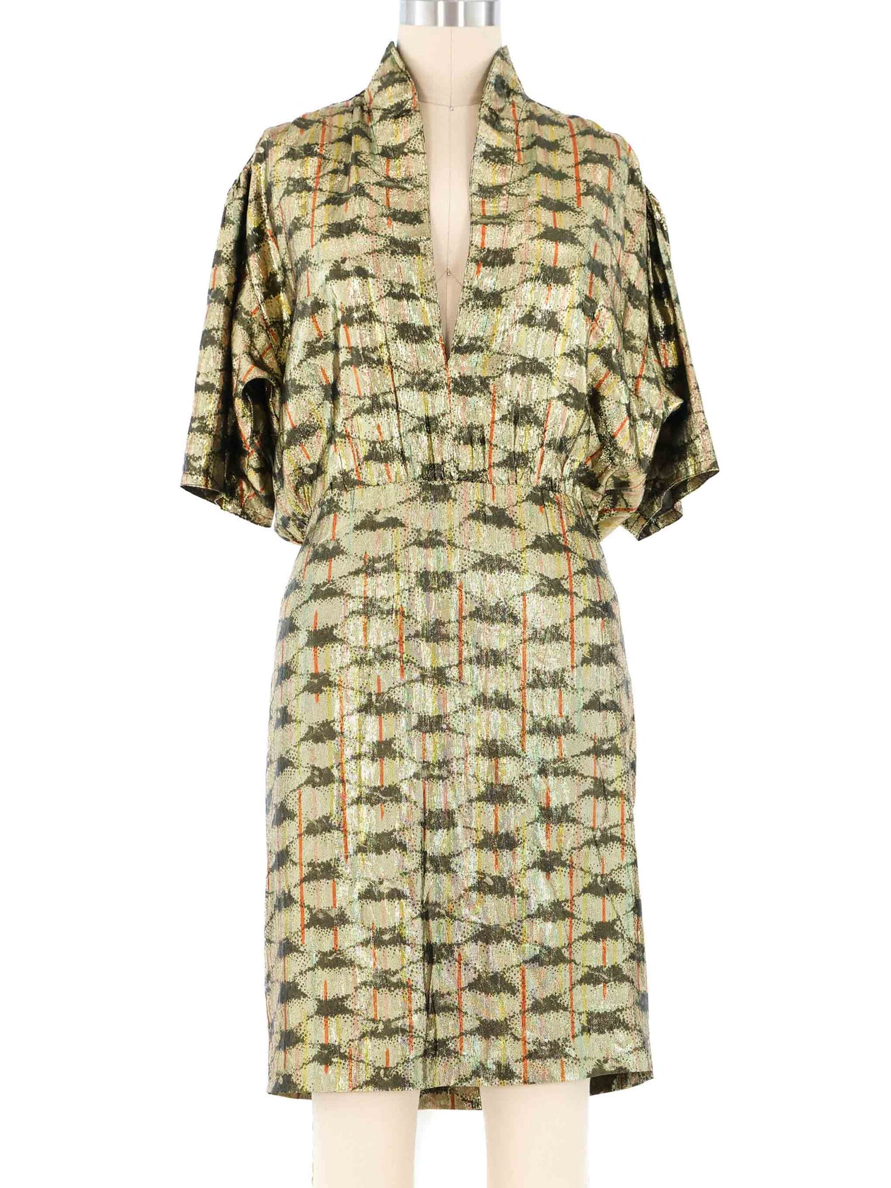Thierry Mugler Gold Lame Mini Dress